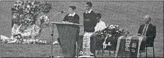  ?? ?? Scripture reading: Euroa Secondary College captain Megan Stackhouse reads from the scripture.