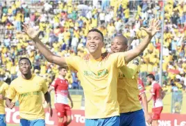  ?? Picture: Gallo Images ?? GOAL. Ricardo Nascimento celebrates after scoring during their Caf Champions League match against Wydad at Lucas Moripe Stadium on Saturday.