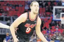  ?? DUANE BURLESON/AP ?? Heat center Kelly Olynyk: “I mean 16 is a lot no matter who you are. But you expect them to be good. They’ve got a great organizati­on.”