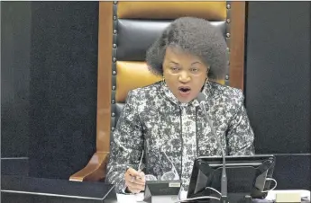  ??  ?? ‘SHE WASN’T TRUTHFUL’: Speaker Baleka Mbete claimed she doesn’t have the powers to call for a secret ballot on Zuma, but the Constituti­onal Court has ruled that she does.