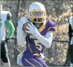  ?? JOHN LOVE / SENTINEL & ENTERPRISE ?? Monty Tech's Cenceir Mills makes a catch on the team’s first play of the game on Saturday and then ran it in for a touchdown.