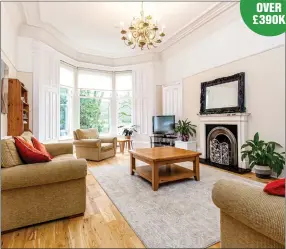  ?? ?? OFFERS OVER £390K
The property comes with hardwood flooring throughout the hall and main rooms, refurbishe­d double-glazed sash and case windows, as well as, notably, an EPC band rating of C