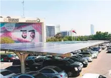  ?? WAM ?? Solar panels at the Dewa parking lot will generate 1,780KW and those at the ministry’s lot 220KW annually.