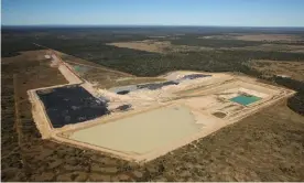  ?? Photograph: Andrew Quilty/ Greenpeace ?? File photo of the Alpha Coal project in the Galilee basin. The project was sold by Gina Rinehart to conglomera­te GVK and is understood to be dormant.
