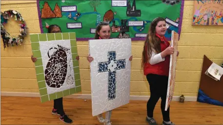  ??  ?? Pictured at work in the classroom were Francess O’Connor, Sarah Fitzgerald and Rachel Quirke.