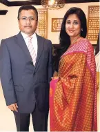  ??  ?? Indian High Commission­er H.E.M. Sevala Naik is joined by his beautiful wife, Sunitha.