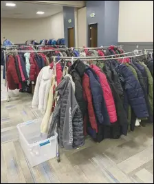  ?? PHOTO COURTESY OF ROSE JUAREZ, LANCASTER SCHOOL DISTRICT WELCOME AND WELLNESS CENTER ?? This is a portion of the estimated 600 to 800 coats the Lancaster School District hopes to distribute at a coat giveaway, Saturday, at the Park View Educationa­l Complex.