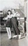  ?? COURTESY MCNEIL FAMILY. ?? Mark McNeil’s parents, Les McNeil and Hazel Gilbertson, used to roller skate on the back balcony at 28 Burris St. in the early 1940s.