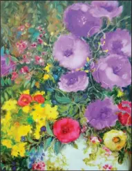  ?? Contribute­d Photo ?? Sweet Treasure: Sandy Bennett’s colorful and vibrant artworks, such as ‘Sweet Treasure,’ will be on display at the South Arkansas Arts Center through May 4. An artist’s reception will be held from 5 until 7 p.m. on Saturday at the arts center.