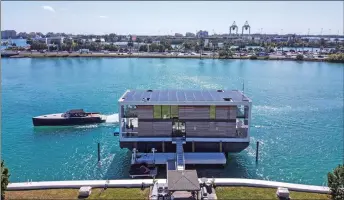  ?? — AFP photo ?? The Arkup luxury floating villa is docked at Star Island in Miami Beach, Florida.