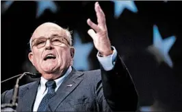  ?? ANDREW HARNIK/AP ?? Rudy Giuliani said a Trump self-pardon “would probably lead to immediate impeachmen­t.”
