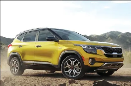  ??  ?? The 2021 Kia Seltos S Turbo AWD SUV, photo courtesy of Kia Internet Media