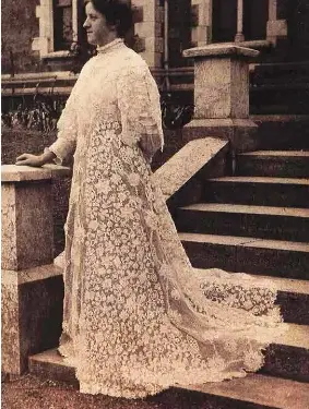 chinese dress ladies 1940s Handmade Irish Lace White Gown – Annie's Ibiza Online main image 1