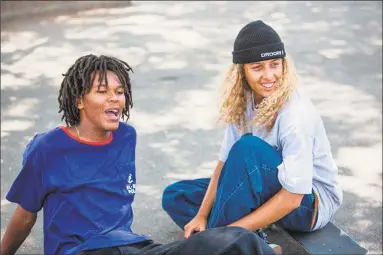  ?? A24 / TNS ?? Olan Prenatt and Na-kel Smith in “Mid90s.”