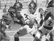  ?? Kirk Sides / Staff photograph­er ?? C.E. King quarterbac­k Ulysses Bentley (1) breaks into the end zone for one his five rushing touchdowns against Clear Brook on Friday night.