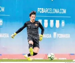  ?? FC BARCELONA ?? Pol Tristán, con el juvenil del Barcelona.