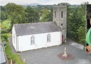  ??  ?? House of the holy:
The former church in Westmeath and (above) Pat and Claudia O’Connor