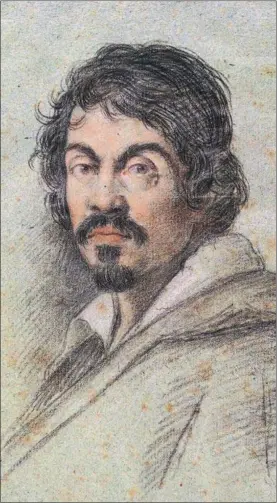  ??  ?? Retrato de Caravaggio dibujado por Ottavio Leoni.