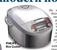  ??  ?? PHILIPS Rice Cooker