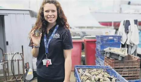  ??  ?? Celine Gamble, Wild Oysters Project Manager.