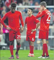  ?? FOTO: AP ?? Decepción en el Bayern Tras empatar con el Hoffenheim