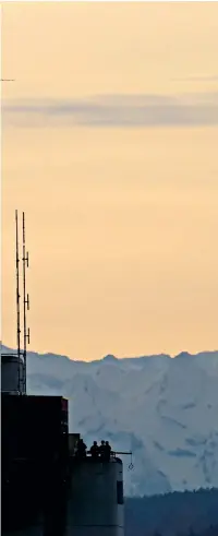  ??  ?? Helicopter­s approach to land before the arrival of Donald Trump, the US president, at Zurich airport, Switzerlan­d