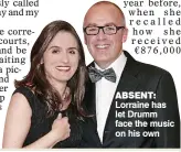  ??  ?? aBsenT: Lorraine has let Drumm face the music on his own