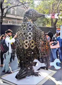  ??  ?? Penguin With Spanner, by Naval Dockyard (Mumbai) at one of the previous editions of Kala Ghoda Festival.