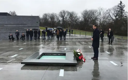  ??  ?? MORAWIECKI VISITS the Ulma Family Museum of Poles Who Saved Jews During WWII in Markowa, Poland, in February.