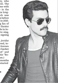  ?? TWENTIETH CENTURY FOX ?? Malek plays rock star Freddie Mercury in “Bohemian Rhapsody.”