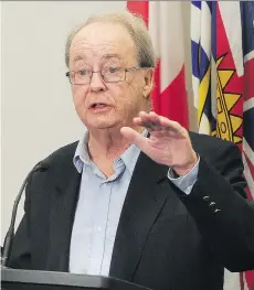  ?? NICK PROCAYLO ?? Surrey Mayor Doug McCallum is adamant about controllin­g the city’s debt. This year’s draft budget calls for a 2.9 per cent tax hike.