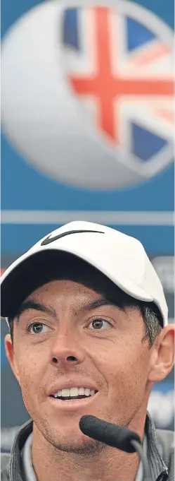  ?? Picture: Getty. ?? Addressing the media at Close House yesterday, former World No 1 Rory McIlroy stressed the need for a more discipline­d approach as he bids to finally rid himself of a troublesom­e rib problem.