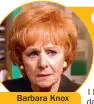  ??  ?? Barbara Knox as Rita