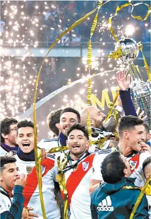  ?? AFP ?? Celebració­n del River Plate.