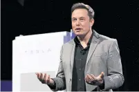  ?? LUIS SINCO TRIBUNE NEWS SERVICE FILE PHOTO ?? The SEC suit seeks to bar Tesla CEO Elon Musk from serving as an executive or director of publicly traded companies.