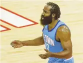  ?? AP ?? JUNTE DE ESTRELLAS. James Harden se reunirá con Kevin Durant y Kyrie Irving en Brooklyn.