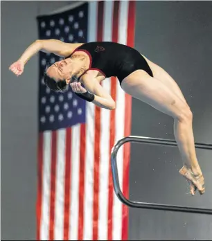  ?? Brett Coomer / Houston Chronicle ?? Diver Laura Wilkinson, now a mother of three, has represente­d the United States in three Olympics and hopes to make another splash at the 2020 Summer Games at Tokyo.