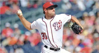  ?? AP ?? Max Scherzer realizó entrenamie­ntos extendido en el primer día de trabajo con los Nacionales de Washington.