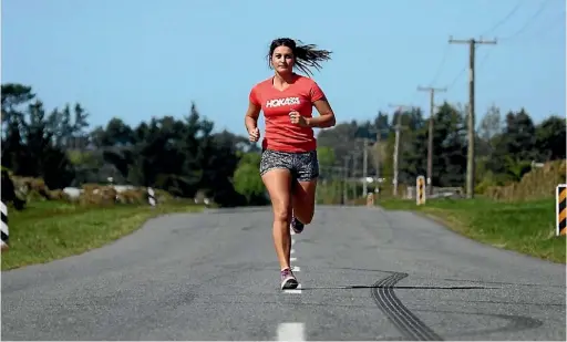  ?? PHOTO: JONATHAN LEASK/FAIRFAX NZ ?? Ashley’s Kaece Wright will run from Bluff to Picton over 19 days.