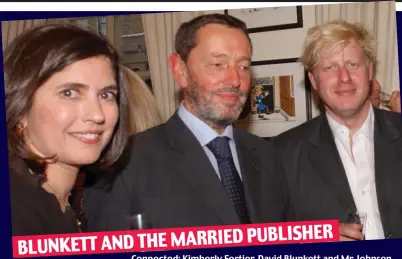  ??  ?? Connected: Kimberly Fortier, David Blunkett and Mr Johnson