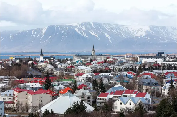  ?? Bloomberg photo by Arnaldur Halldorsso­n ?? ■ The skyline on April 7, 2016, in Reykjavik, Iceland.