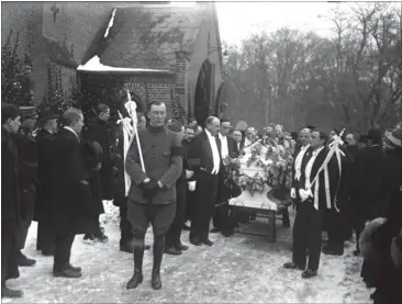  ?? FOTO: /RITZAU/ ?? Valdemar Psilander blev begravet fra Taarbaek Kirke 11. marts 1917.