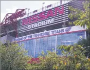  ?? MARK HUMPHREY - STAFF, AP ?? Nissan Stadium, home of the Tennessee Titans, is shown Tuesday, Sept. 29, 2020, in Nashville, Tenn.
