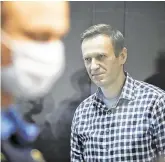  ?? PHOTO: MAXIM SHEMETOV/ REUTERS ?? Poisoned:
Russian opposition politician Alexei Navalny is serving his jail sentence in a penal colony.