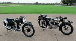  ??  ?? Just two of the stunning machines offered by Bonhams in August – ex- Manx GP AJS R7 on the left, Matchless V-twin right.