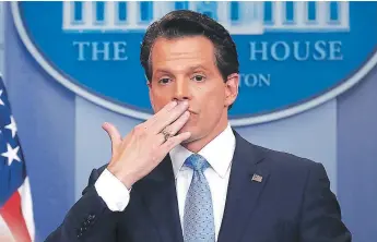  ?? FOTO: AGENCIA AP ?? Anthony Scaramucci dejó el cargo de jefe de Comunicaci­ones, nombrado hace apenas once días.