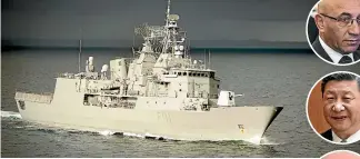  ??  ?? Defence Minister Ron Mark, top right, wants to spend billions on new planes, communicat­ions technology and frigates – like HMNZS Te Mana, above. Mark’s strategy statement comments on the threat posed by the countries of Chinese President Xi Jinping,...