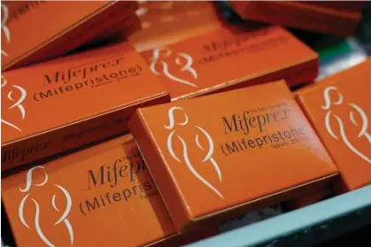  ?? ?? Boxes of mifepristo­ne in Carbondale, Illinois, on 20 April 2023. Photograph: Evelyn Hockstein/Reuters