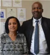  ?? Photo: Cornelle Carstens ?? Captain Ashley Michaels, head of the detective branch at the KwaNonqaba Police Station, with Sergeant Vusi Ndala.