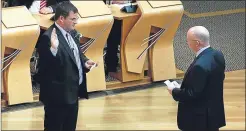  ??  ?? Mark Mcdonald is sworn in as MSP for Aberdeen Donside in 2013 but Holyrood insiders say he has “practicall­y disappeare­d” after claims of inappropri­ate conduct